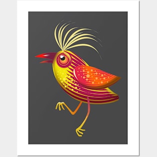 Little Striped Bird Posters and Art